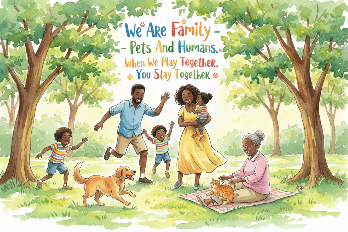We Play Together Watercolor Family Portraits