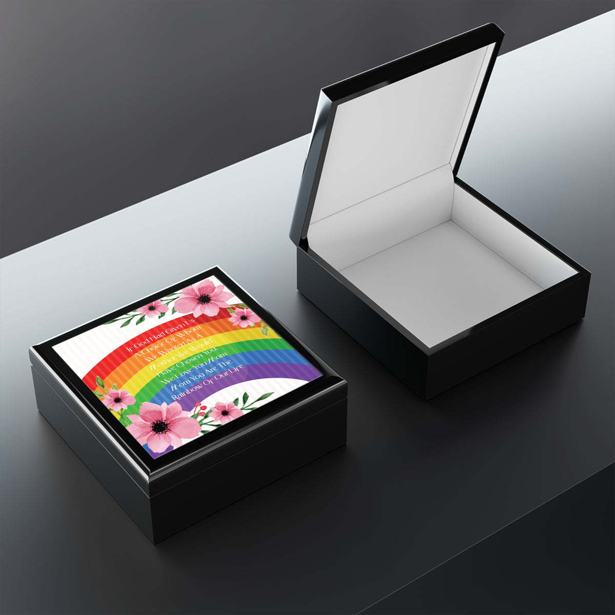 My Mom-The Rainbow of My Life Jewelry Box